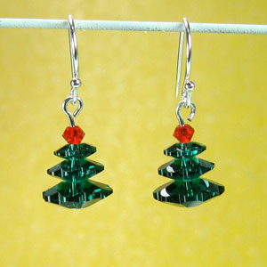 Swarovski Crystal Tree Earring